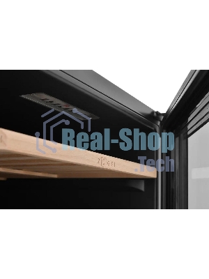 Винный шкаф ZÜGEL ZCWF521DB черный, 127 л, 2 отсека, 52 бут., класс A+