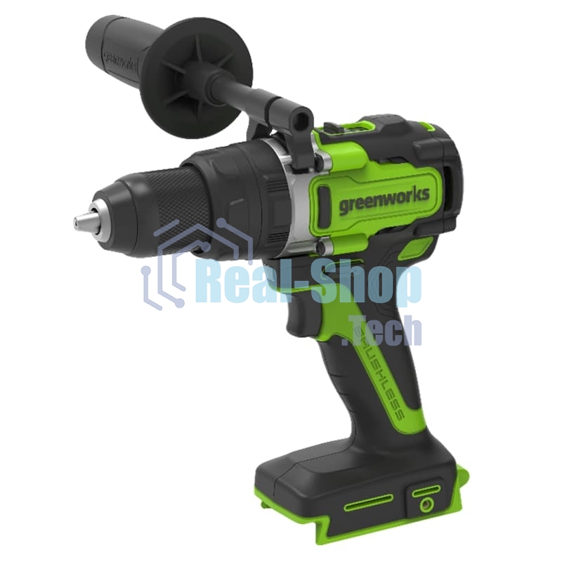 Дрель-шуруповерт аккумуляторная GREENWORKS GD24DD140, Аккумуляторная, 24В, Без АКБ и ЗУ
