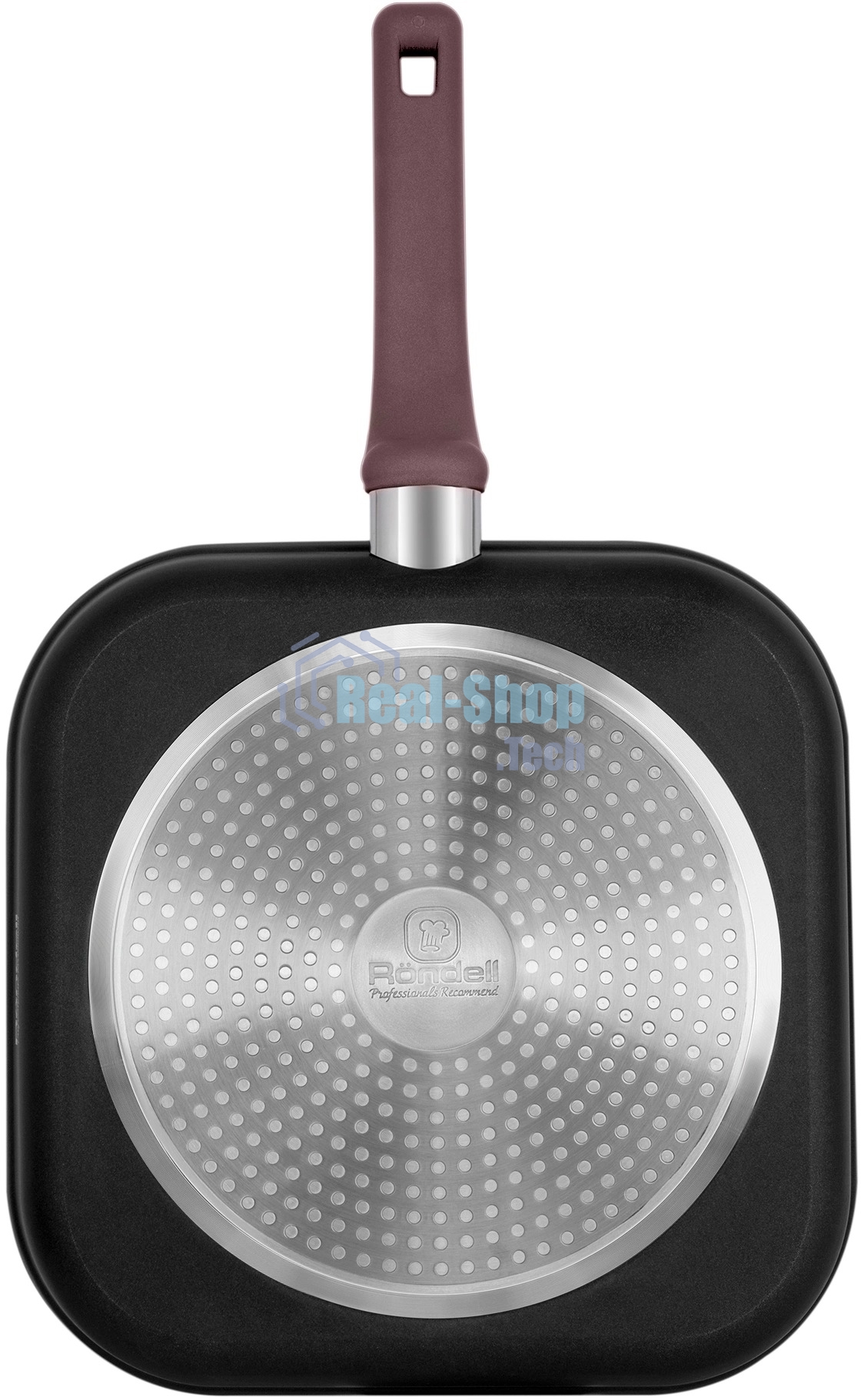 Сковорода-гриль Rondell Fest RDA-1525 квадратная 26 см, покрытие: Xylan Plus ручка несъемная (без крышки) черный