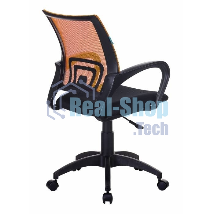 Кресло компьютерное Бюрократ CH-695NLT оранжевый TW-38-3 сиденье черный TW-11, сетка/ткань, крестовина пластик