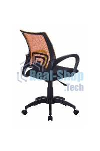 Кресло компьютерное Бюрократ CH-695NLT оранжевый TW-38-3 сиденье черный TW-11, сетка/ткань, крестовина пластик