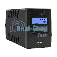 Источник бесперебойного питания ExeGate Smart LB-650.LCD.AVR.4C13.USB (650VA/390W, LCD, AVR, 4*C13, USB, батарея 12V 7Ah, черный)