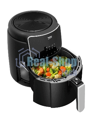 Аэрогриль Beko FRL 2244 B черный, 1500 Вт, 4.7 л, сенсор, 8 программ