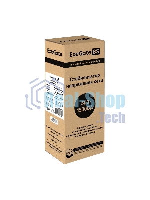 Стабилизатор ExeGate Power AD5000-1200 (1200VA/600W, диапазон 150...280В, 4 евророзетки)