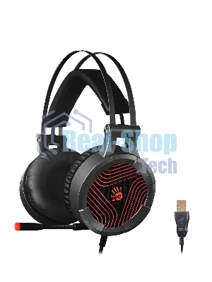 Гарнитура A4Tech Bloody G530 чёрный/серый, проводная, подсветка