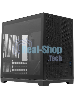 Компьютерный корпус без блока питания Case HSPD M211, Mesh Mini-tower, Black, TG, 0.7 SPCC, no fans,mATX, mITX, 175/330/150мм, 2x2.5