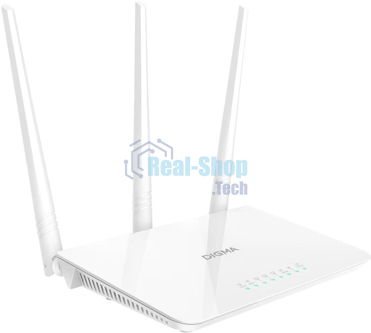 Роутер беспроводной Digma DWR-N302 N300 10/100BASE-TX белый (упак.:1шт)
