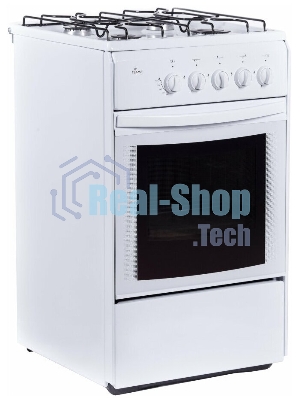Плита газовая Flama RG 24019 белый, конфорок 4 шт, духовка 50 л, 50 см x 85 см x 60 см