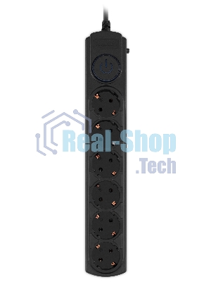 Сетевой фильтр Ippon BK-6-EU-5-10-B 5 м (6 розеток) черный (коробка)