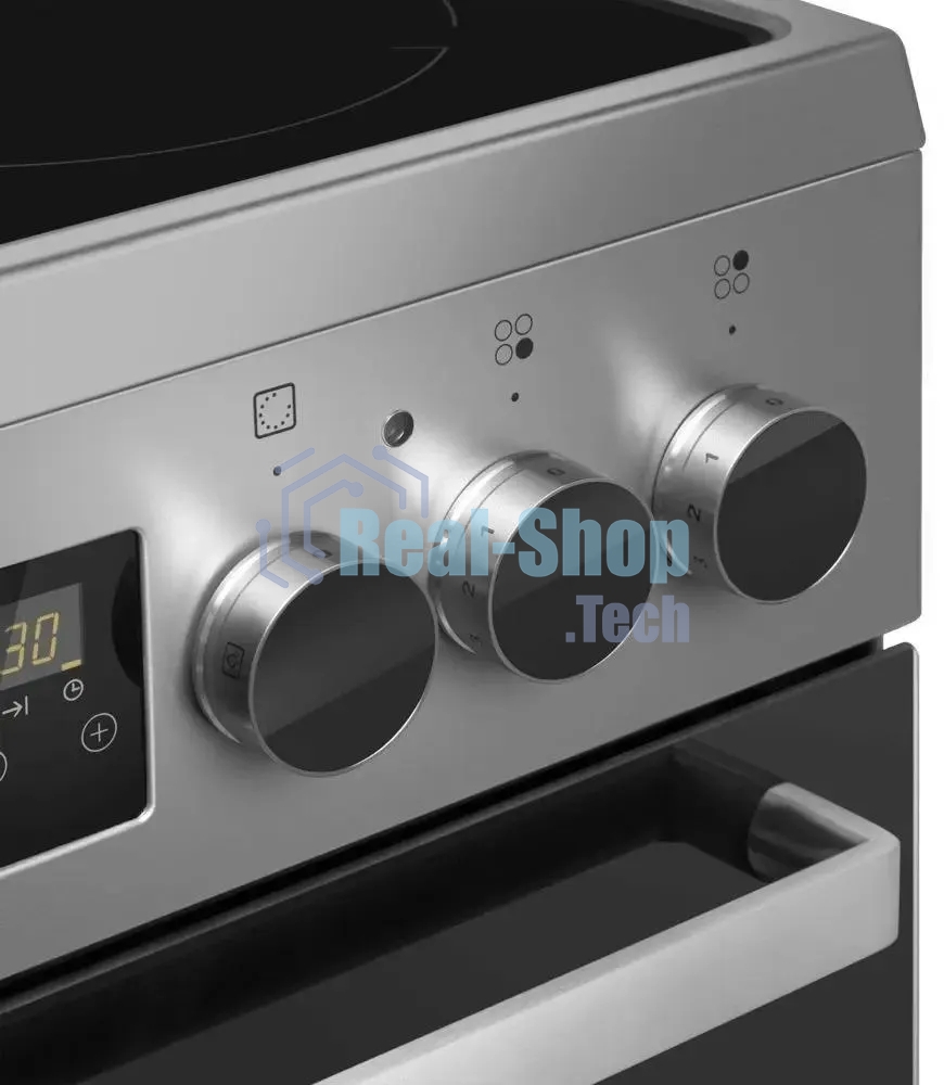 Плита электрическая Maunfeld MEC55CS08D серебристый, конфорок 4 шт, духовка 60 л, 50 см x 85 см x 60 см