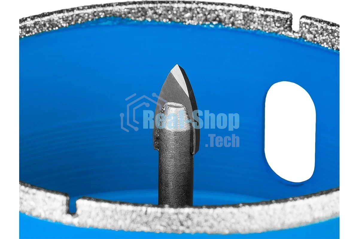 Коронка алмазная Зубр 29850-68ЭКСПЕРТ в сборе по кафелю керамике P60 68мм