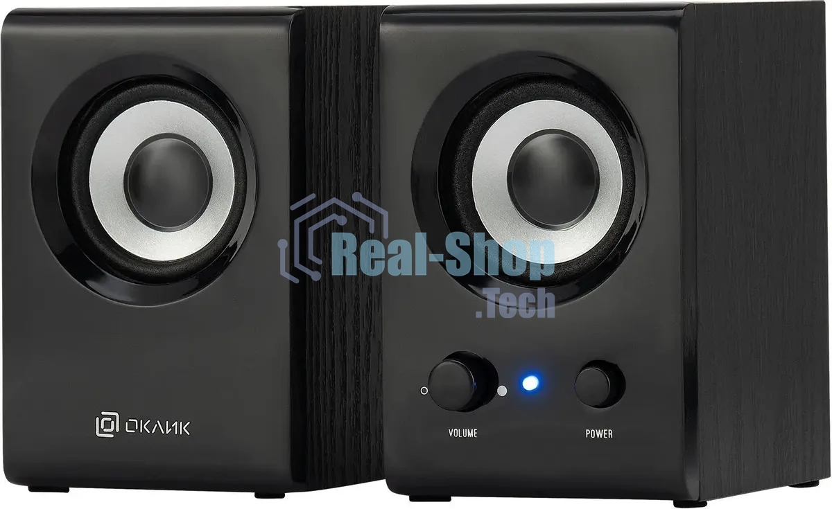 Акустическая система Oklick OK-160 2.0 черный 6Вт