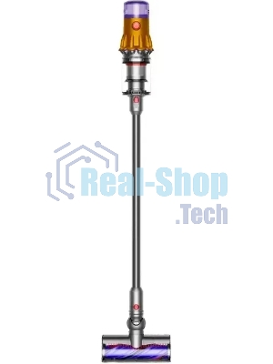 Пылесос вертикальный Dyson SV46 V12 Detect Slim Absolute серебристый/желтый, питание от аккумулятора, 150 Вт, уборка сухая, пылесборник 0.35 л, работа от АКБ max 60 мин.