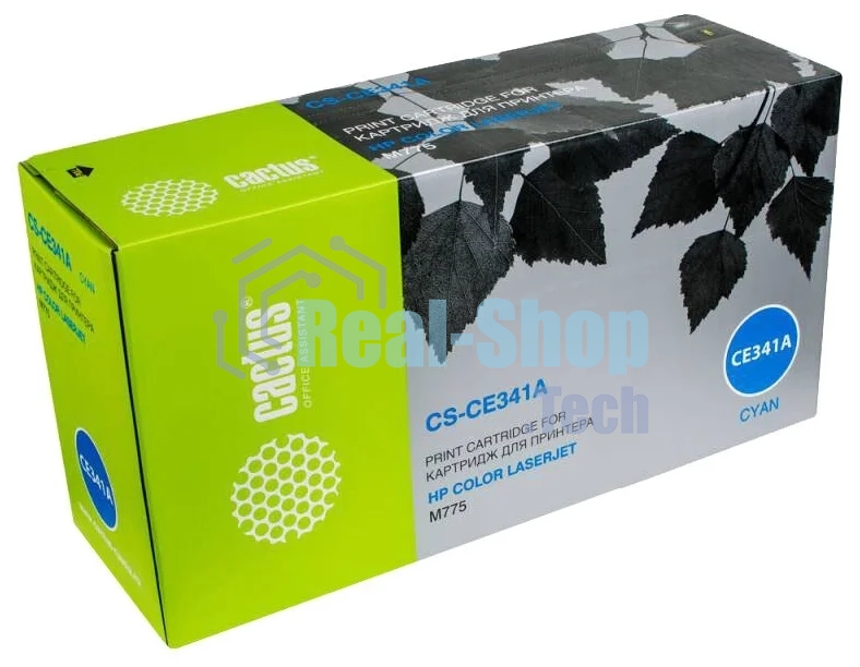 Картридж лазерный Cactus CS-CE341A голубой (16000 стр.) для HP Color LaserJet M775