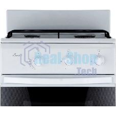 Плита газовая Flama CG 3202 W/B белый, конфорок 2 шт, духовка 30 л, 50 см x 85 см x 38 см