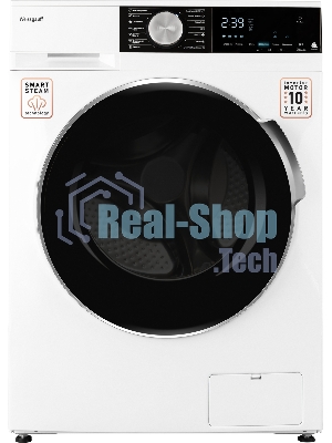 Стиральная машина Weissgauff WM 47147 DC Inverter Steam белый, загрузка фронтальная 7 кг, 1200 об/мин, класс A+++