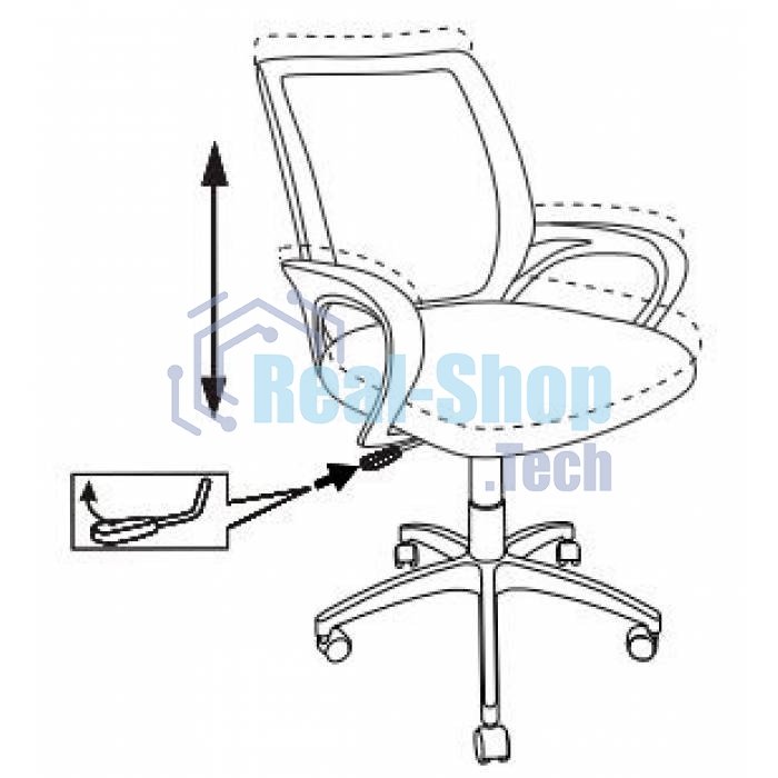 Кресло компьютерное Бюрократ CH-695NLT оранжевый TW-38-3 сиденье черный TW-11, сетка/ткань, крестовина пластик