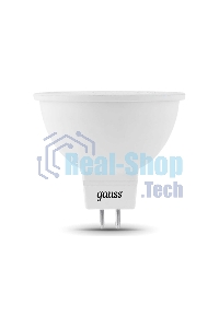 Лампа светодиодная диммируемая Gauss MR16 5Вт 4100К белый GU5.3 530лм 180-265В