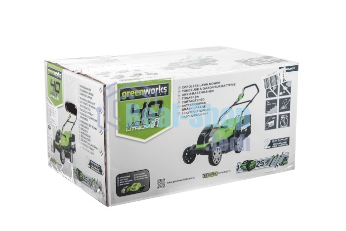 Газонокосилка аккум.GREENWORKS 2501907UA40В 35 см (в компл. 1 аккум 40В 2 А/ч + ЗУ)