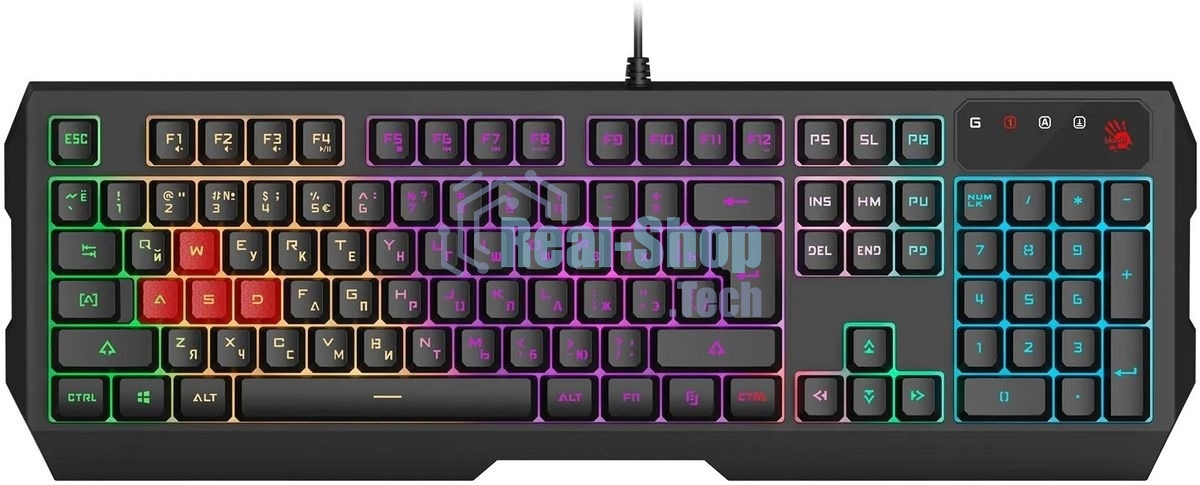 Комплект клавиатура+мышь A4Tech Bloody B1700 проводной, USB, 6000 DPI, чёрный