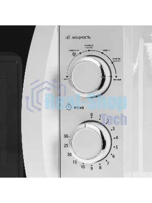Микроволновая печь Delta DL-88L20 белый, 20 л, 700 Вт, переключатели - поворотный механизм