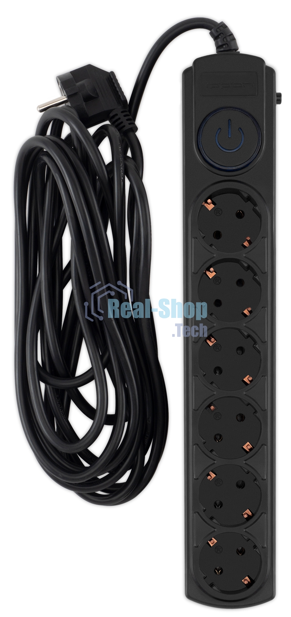 Сетевой фильтр Ippon BK-6-EU-5-10-B 5 м (6 розеток) черный (коробка)