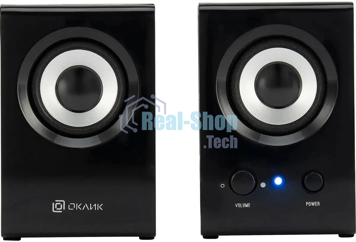 Акустическая система Oklick OK-160 2.0 черный 6Вт
