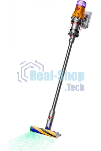 Пылесос вертикальный Dyson SV46 V12 Detect Slim Absolute серебристый/желтый, питание от аккумулятора, 150 Вт, уборка сухая, пылесборник 0.35 л, работа от АКБ max 60 мин.