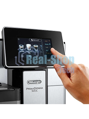 Кофемашина DeLonghi ECAM 610.75.MB металлик/черный, исп. кофе - зерновой/молотый, 2.2 л, 1450 Вт, 19 Бар