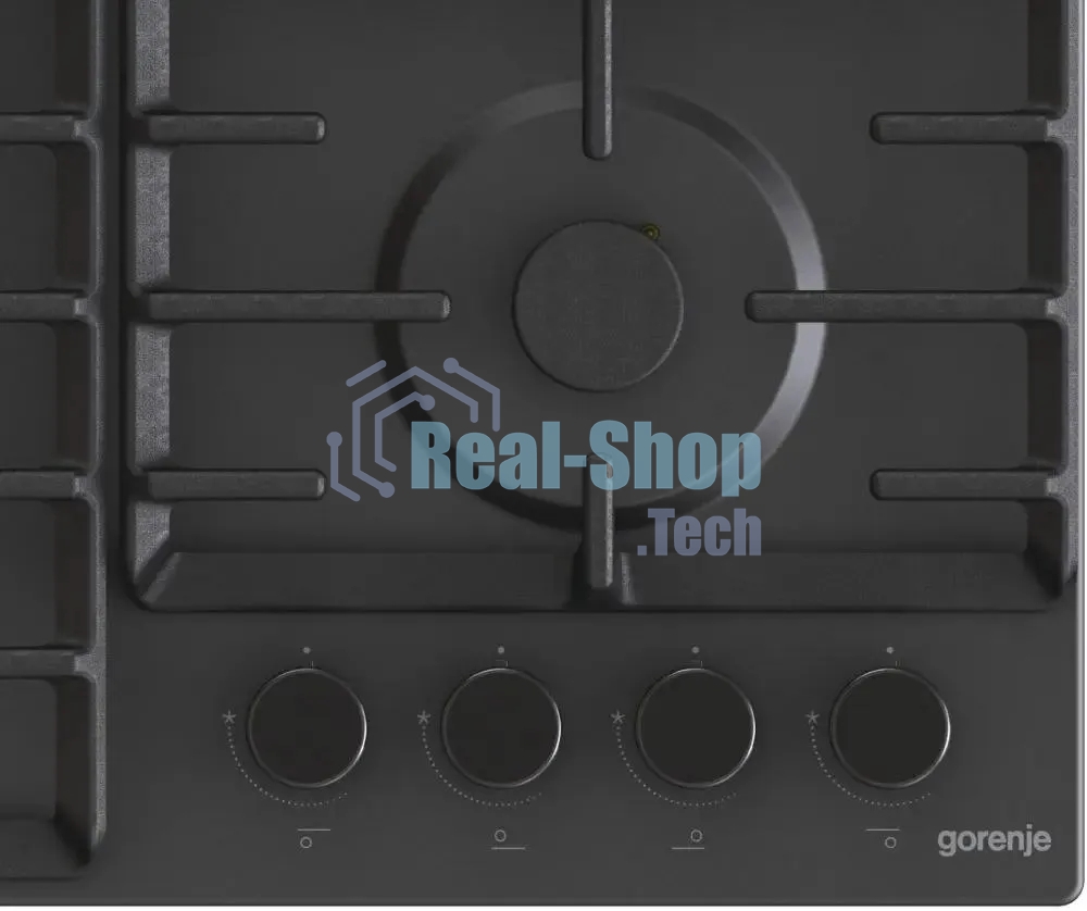 Газовая варочная панель Gorenje GW642SYB, 4 конфорки, эмалированная сталь, черный