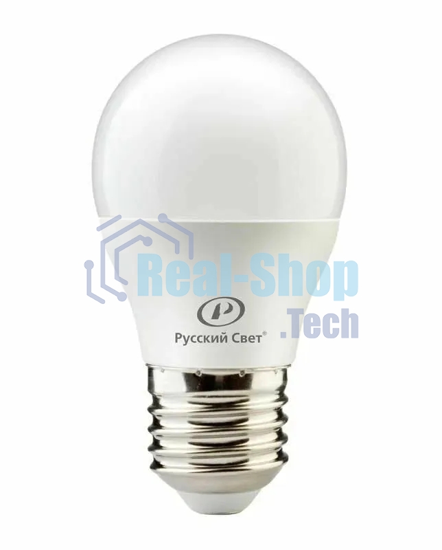 Лампа светодиодная RS G45 E27 8W 220-240V 4000К 8Вт 800лм Ra 90 шар Русский Свет 15010445049