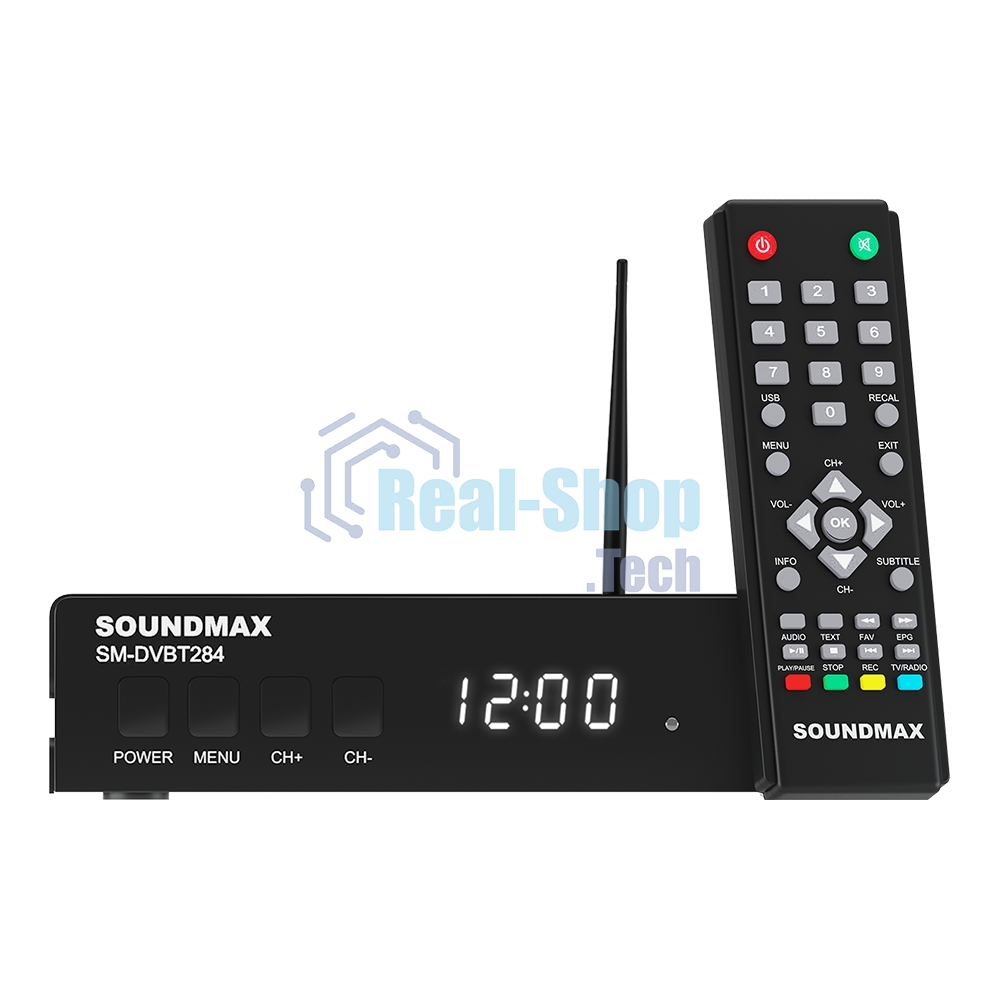 Приставка для цифрового ТВ SOUNDMAX SM-DVBT284 черный