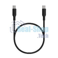 Кабель Maxvi MC-A20 black Type-C - Type-C, 2A ток макс. нагрузки 2А, макс. напряжение 5V, длина кабеля 1м, материал PVC, черный