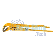 Трубный рычажный ключ №2 с изогнутыми губками Deli DL105255 420мм, раскрытие губок 0-55мм, сталь Cr-V