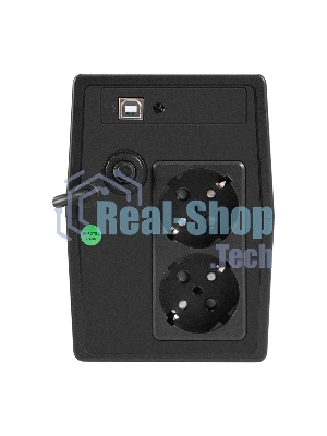 Источник бесперебойного питания ExeGate Power NB-850.LED.AVR.2SH.USB (850VA/510W, LED, AVR, 2*Schuko, USB, батарея 12V 9Ah, черный)
