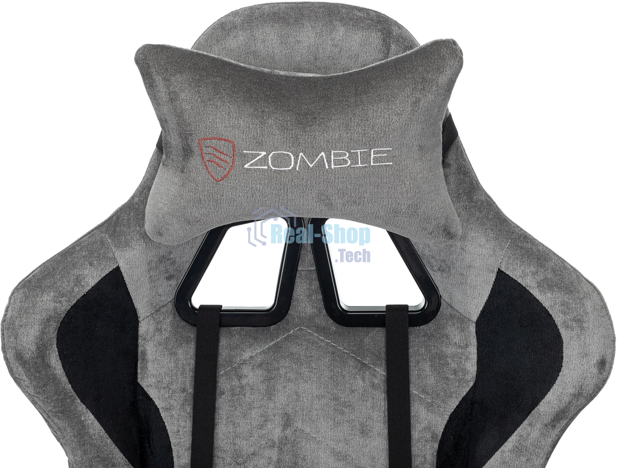 Кресло игровое Zombie Magnet серый/черный крестов. пластик