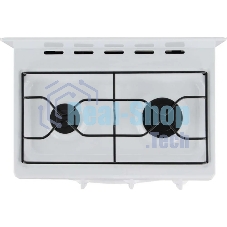 Плита газовая Flama CG 3202 W/B белый, конфорок 2 шт, духовка 30 л, 50 см x 85 см x 38 см