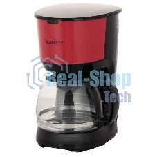 Кофеварка капельная Scarlett SC-CM33013 красный/черный, исп. кофе - молотый, 1.25 л, 750 Вт.