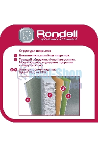 Сковорода-гриль Rondell Fest RDA-1525 квадратная 26 см, покрытие: Xylan Plus ручка несъемная (без крышки) черный