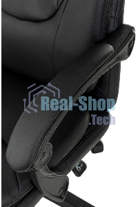 Кресло руководителя Бюрократ CH-868N-F черный, эко.кожа, крестов. пластик, подст. для ног