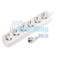 Удлинитель Smartbuy, 6 гнезд 10 метров 16А/3,5 кВт с заземлением ПВС 3х1,0 (SBE-16-6-10-Z)