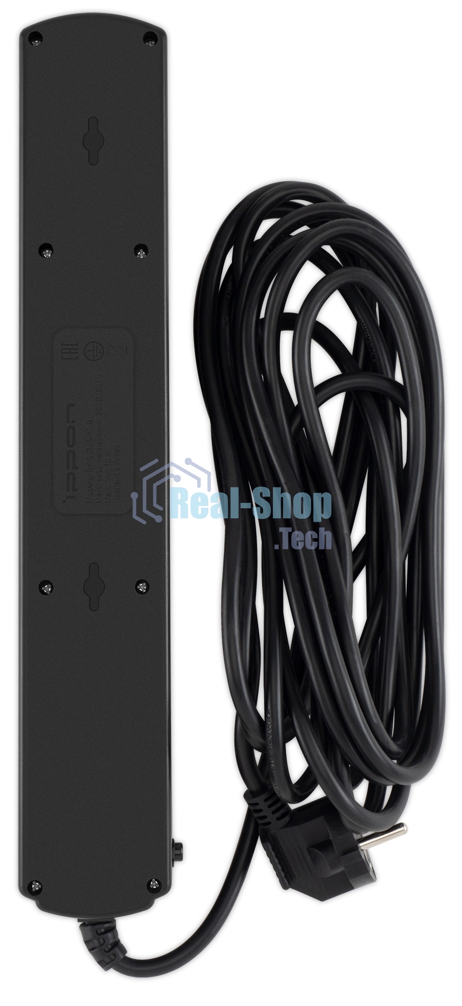 Сетевой фильтр Ippon BK-6-EU-5-10-B 5 м (6 розеток) черный (коробка)