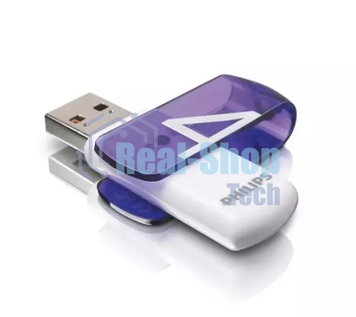Флешка USB 4Gb PHILIPS VIVID2.0 4Gb, USB 2.0
