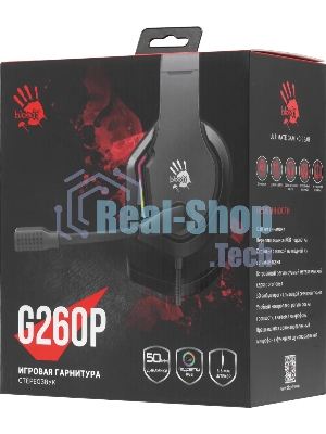 Гарнитура Bloody G260P чёрный, проводная, подсветка