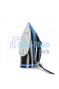 Утюг BQ SI1005 Black-Blue. 3000 Вт, Резервуар для воды 350 мл, Постоянная подача пара 60 г/мин, Паровой удар 200 г, Керамическое покрытие EasyGlidePRO, Защита от перегрева, Вертикальное отпраивание, LED индикатор, Мерный стакан для воды в комплекте, Автом