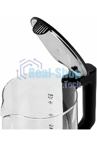 Чайник электрический Hyundai HYK-G8808 1.7л. 2200Вт черный/серебристый корпус: стекло