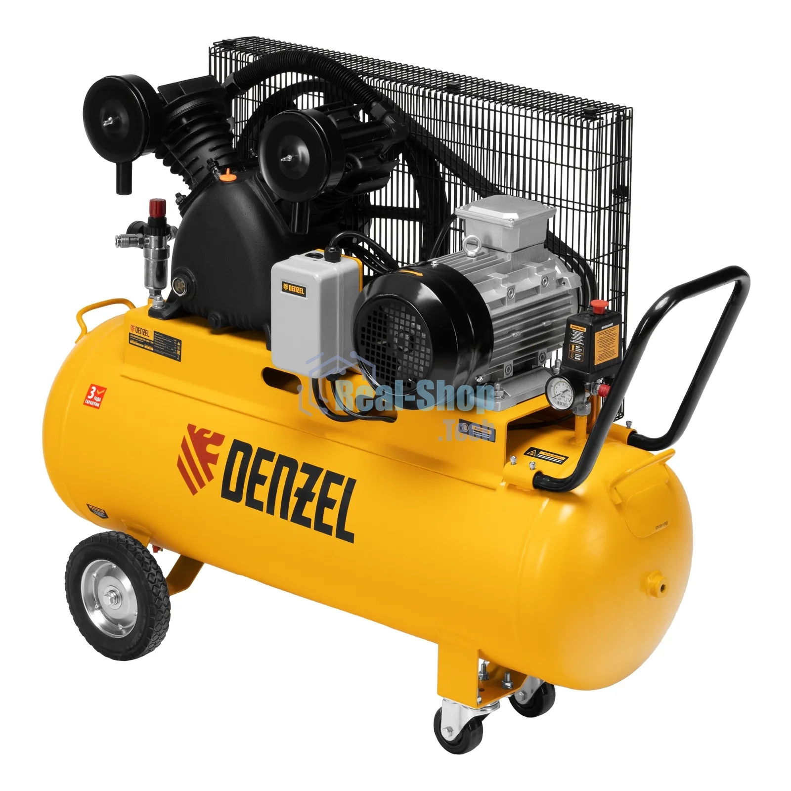 Компрессор воздушный Denzel рем. привод BCV 4000-T/100, 4,0 кВт, 100 литров, 690 л/мин