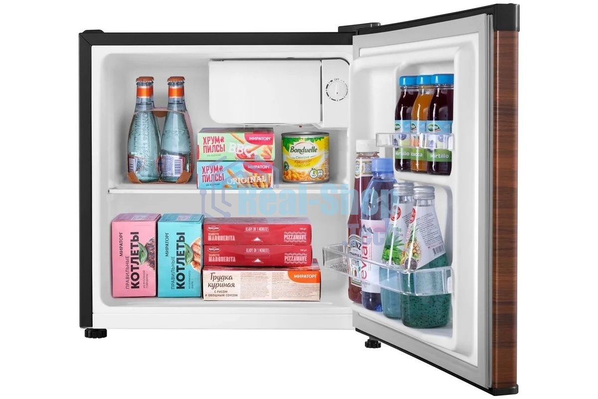 Холодильник Maunfeld MFF50WD дерево/черный мат. однокамерный 46л