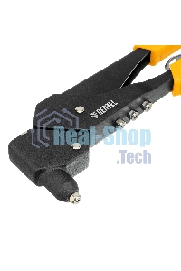 Заклепочник ручной Denzel 285 мм, поворотный, 0-360, заклепки 2,4-3,2-4,0-4,8 мм