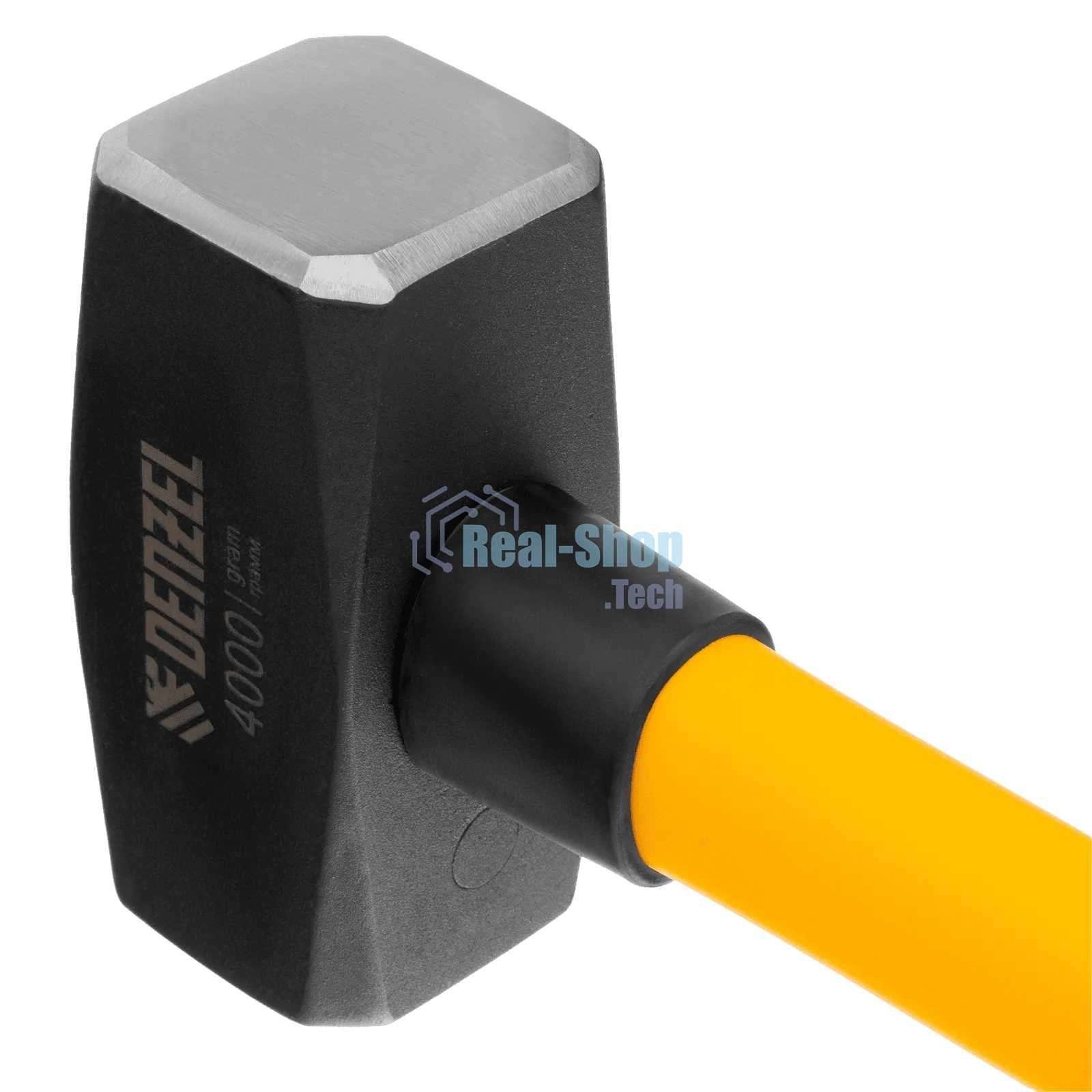 Кувалда Denzel 4000 г, кованая, фибергласовая рукоятка c TPR покрытием, 880 мм